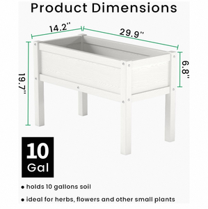 กระถางปลูกต้นไม้ไม้แบบยกพื้นพร้อมชั้นวางของสำหรับสวนและปลูกผัก ดีไซน์เป็นมิตรกับสิ่งแวดล้อม ทนทาน ปรับขนาดได้ - Product Image 2