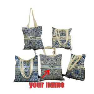 Bolsa de Mano de Lona Personalizada con Nombre y Diseño, Estilo Vintage, para Invierno, Viajes, Compras, Reutilizable, para Mujer - Product Image 2