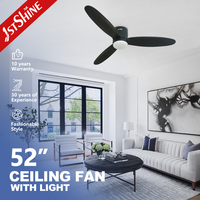 1stshine 52 Inches Solid Wood Smart Energy Saving 6 Speeds Silent Motor Powerful Airflow Ceiling Fan With Light