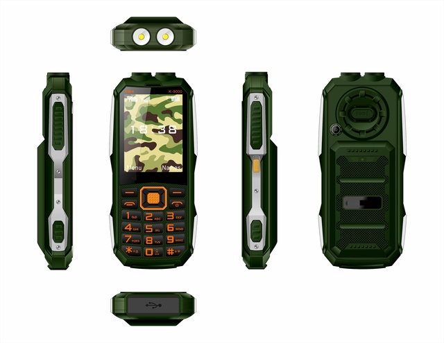 2024 New Rugged Phone K9000 Keyboard Feature Mobile Phone for Honduras