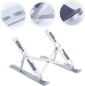 Supports pour ordinateur portable réglables sur 7 niveaux, support pour ordinateur portable en acier carbone, support surélevé réglable pour ordinateur portable pour bureau, compatible avec les ordinateurs portables de 9 à 17,3 pouces - Product Image 3