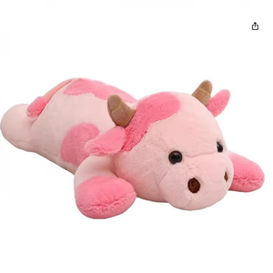 Lying-down Simulation Cow Cute Plush Toy Sleeping Hugging <b>Pillow</b> <b>Large</b> Bed Doll Wholesale Polyester Material PP Cotton Filling - Product Image 3