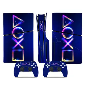 For PS5 SLIM Sticker Cover for Playstation 5 Console and Controllers Skin Sticker Ps5 De Carbono Skin Custom