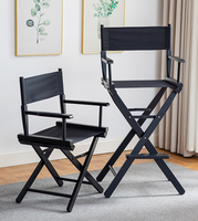 Chaise de maquillage pliante de luxe en bois blanc, haute, robuste, personnalisable avec logo VIP, pour extérieur, pour adultes
