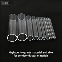Tubo de Cuarzo de Alta Pureza de Tamaño Personalizado de Fábrica, Tubo de Vidrio de Cuarzo Transparente para Equipos de Difusión de Semiconductores