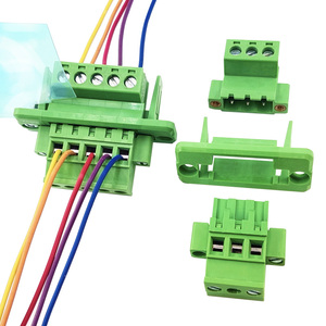Connecteur à vis à bride traversante de 5,08 mm et prise de type A/<span class=keywords><strong>B</strong></span> avec boîtier - Bloc de terminaison mâle-femelle sans soudure en ligne - Product Image 1
