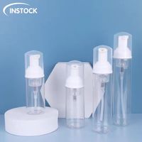 En stock pour plastique transparent 40ml 50ml 60ml Bouteilles à pompe à mousse pour le lavage des dents Emballage de mousse Distributeur de cosmétiques pour le lavage du visage