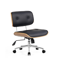Fauteuils Lounge à dossier moyen Fauteuils en cuir modernes en similicuir