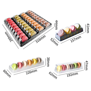 Vassoio da imballaggio <span class=keywords><strong>Macaron</strong></span> in plastica usa e getta per alimenti per animali domestici riciclabili scatole da imballaggio <span class=keywords><strong>Macaron</strong></span> rettangolari - Product Image 2