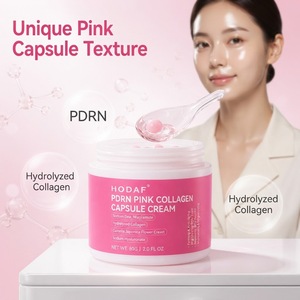 Crème gelée rose à la capsule de collagène visible avec PDRN de saumon, nutrition intense pour la peau, hydrate, répare la barrière cutanée - Product Image 4