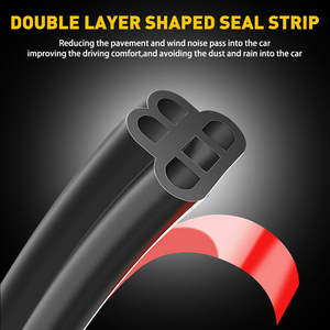 Auto Deur Afdichting Strip Rubber Weerstrip Rand Type Rubber Afdichting Auto Geluidsisolatie Terug Lijm Afdichting - Product Image 5