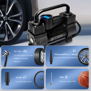 Bomba inflable para coche PCMOS, neumáticos para coche, coche portátil con iluminación eléctrica de doble cilindro de alta potencia, bombas de alta presión - Product Image 5