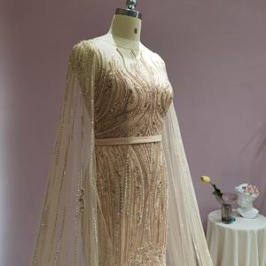 Jancember SCZ153 Hermosos vestidos de noche con mangas casquillo Sudáfrica para mujeres - Product Image 6