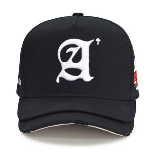 Gorra de Béisbol de Moda, Dos Tonos, Visera Desgastada, Letra Bordada en la Parte Delantera, Estampado Lateral, para Uso Diario - Product Image 2