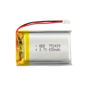 Personalized least wholesale Battery lithium ion lipo battery with pcb GEB752439 <span class=keywords><strong>3</strong></span>,7 v 650mah battery rechargeable, cell for consumer electronics - Product Image 2