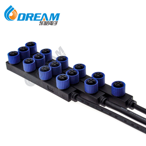 Conector Impermeable Tipo T de 3 Pines DTEAM Premium con Cable de Resorte Extensible para Dispositivos de Movimiento Industrial - Product Image 1