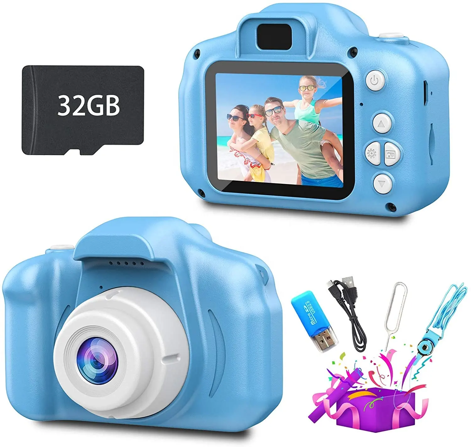 Best sell 800W 20mp Cute Gift Children Digital Camera photo HD 1080p Mini Video Kids Camera