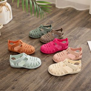 Sandali estivi Baotou per bambini e bambine, <span class=keywords><strong>scarpe</strong></span> in gelatina con suola morbida, colore unico, <span class=keywords><strong>scarpe</strong></span> per bambini. - Product Image 2