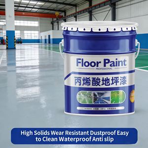 Peinture acrylique pour sols à haute teneur en solides, résistante à l'usure, anti-poussière, imperméable, revêtement de sol industriel antidérapant pour atelier et entrepôt - Product Image 4