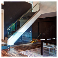 Kit complet de balustrade en verre à rainures en U Prima Custom, profil en aluminium 6063, balustrade sans cadre pour terrasse extérieure, projet résidentiel