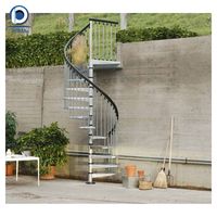 Escalier en spirale pliable en acier et bois Prima PR-S5464, durable, pour villa, usage intérieur, design moderne, montage facile, DIY