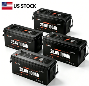 แบตเตอรี่ LiFePO4 25.6V 100Ah 2560Wh สำหรับโซลาร์เซลล์และเรือ  แบบ Deep Cycle  พร้อมส่งจากคลังสินค้าในสหรัฐอเมริกา - Product Image 1