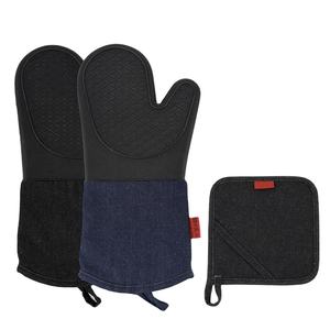 Maniques de cuisine professionnelles résistantes à la chaleur, gants de four en silicone, gants de barbecue - Product Image 1