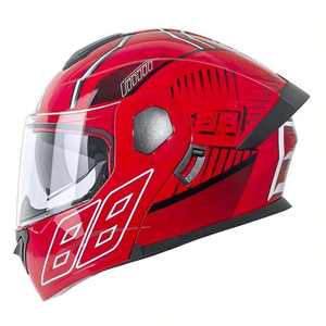 خوذة دراجة نارية خفيفة الوزن معتمدة من DOT بوجه مفتوح مع مرايا شفافة مزدوجة وإغلاق سريع وبطانة قطنية لجميع المواسم - Product Image 3