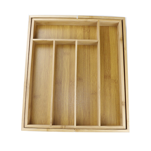 Vente en gros extensible réglable bambou couverts ustensile plateau <span class=keywords><strong>cuisine</strong></span> <span class=keywords><strong>tiroir</strong></span> organisateur pour argenterie couverts couteaux - Product Image 3