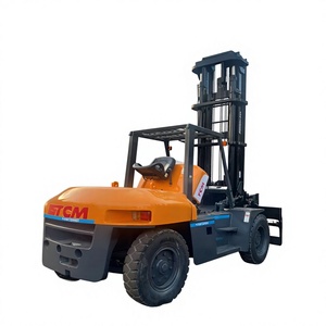 Montacargas Diésel TCM de 10 Toneladas, 4x4, Neumáticos para Terreno Accidentado, Mástil de Tres Etapas, Usado en Plantas de Manufactura - Product Image 1