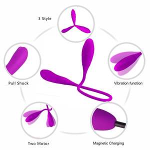 Ricaricabile doppio vibratore 7 velocità doppia testa di salto uovo Dildo vibratore anale Plug sesso per adulti giocattolo per coppia di uomini e donne - Product Image 3