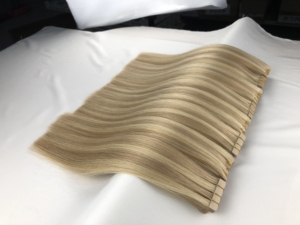 Extensions de cheveux Remy de haute qualité, double trame, cuticules alignées, couleur marron, par Ruikang Injection Tape - Product Image 5