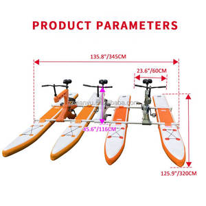 Vélo aquatique gonflable en PVC durable, capacité 3 personnes, bateau à pédales stable pour la location touristique dans les sites panoramiques - Product Image 6