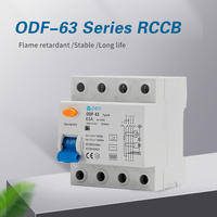 Interruptor Diferencial RCCB de 4 Polos Tipo B para Carga de Vehículos Eléctricos, 100 Amperios, Protección Contra Fugas a Tierra, con Certificación CB y CE