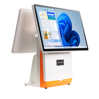 Système POS Windows de haute qualité 15,6 pouces avec écran tactile capacitif Bluetooth/Wi-Fi, processeurs Intel I3/i5/i7 pour utilisation en restaurant