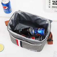Glacière isotherme portable double couche de 12 L pour pique-nique et repas en plein air