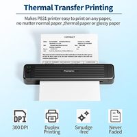 Impresora Térmica Portátil Inalámbrica Phomemo P831 A4, 300DPI, Compatible con Papel Normal, para Viajes de Negocios y Oficina