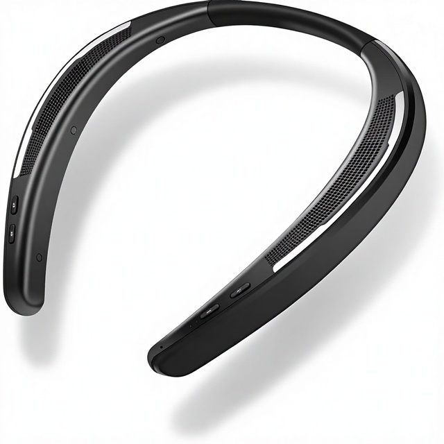 Earaku Neck Speaker for 5.3 88g Lightweight Water Resistant Built-in Mic for TV/Hands-Free Calls/Sports/Skype Compatible