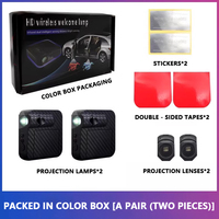 2 PCS Projecteur de logo de voiture sans fil pour porte, lumière de bienvenue personnalisée, accessoires de décoration intérieure automobile pour toutes les voitures