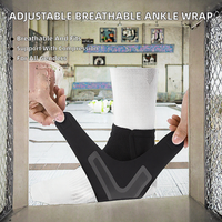 Attelle de cheville réglable et respirante en Spandex et Nylon pour la compression, la protection et le soutien – Idéale pour le basketball, la course et les sports – Unisexe