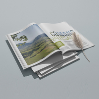 Papier couché de qualité supérieure personnalisé Impression de logo Flyer pliable Catalogue Brochure Livret d'instructions Livres arabes vente en gros