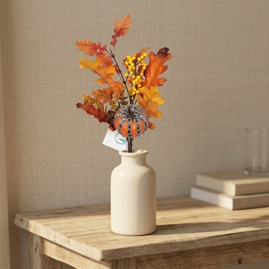 Branche de feuilles <span class=keywords><strong>d</strong></span>'<span class=keywords><strong>automne</strong></span> <span class=keywords><strong>d</strong></span>écorative artificielle en forme de citrouille, arrangement floral en soie pour Thanksgiving, mariage, <span class=keywords><strong>d</strong></span>écoration intérieure - Product Image 2