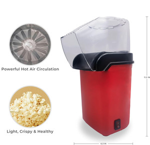 Wholesale New Tabletop Portable Hot Air <b>Popcorn</b> Maker Mini Stainless Steel Quick-Heat Technology Household & Car Use - Product Image 3