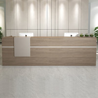 Comptoir de réception minimaliste et moderne pour entreprise, centre de formation, bureau de travail, ou comptoir de service pour magasin
