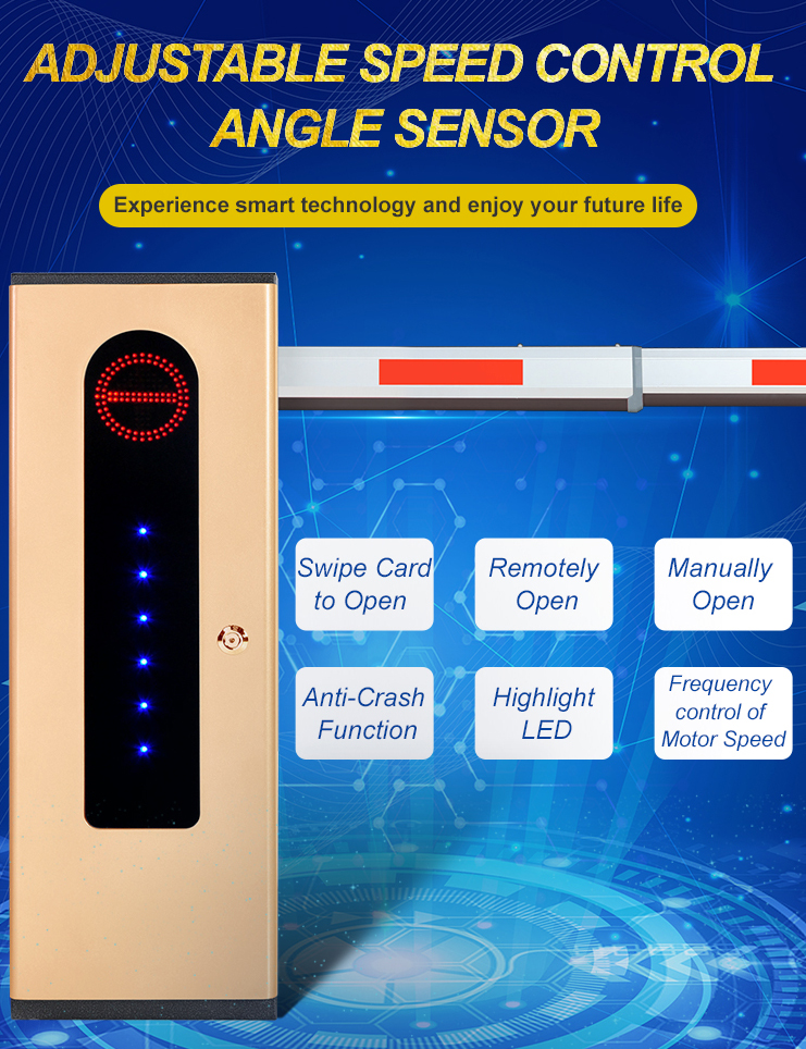 3s 6s Lift Time LPR Parking System , 6m Parking Barrier Gate System