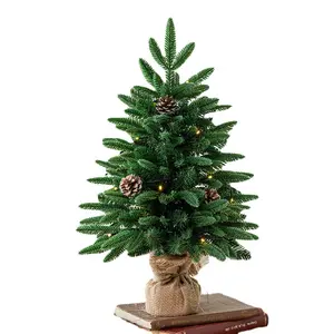 60cm Green PE Mini Artificial Christmas Decoration Tree For Table Decor Decorative Christmas Mini Tree For Sale