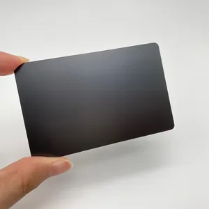 DU black blank business cards metal