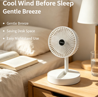 Ventilateur de table portable avec support réglable, grille amovible, base stable et flux d'air à large angle pour la maison, le bureau et la chambre