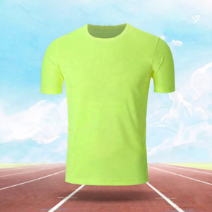 Diseño de soporte Camiseta de poliéster de punto de secado rápido para hombre Malla transpirable Impresión de sublimación completa para carrera de maratón - Product Image 1