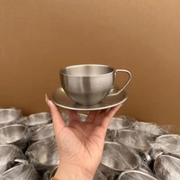 Tasse à café réutilisable moderne en acier inoxydable 304, écologique, 300 ml, pour lait et thé, thé de l'après-midi, latte, expresso, durable